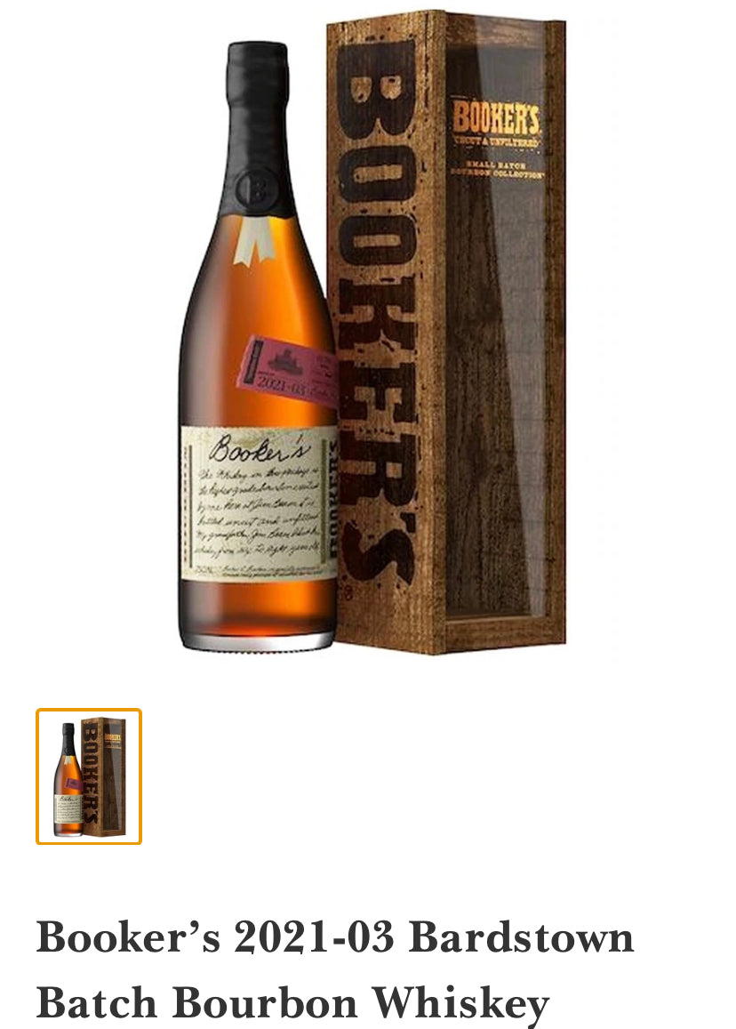 Bookers 2021 -03 Bardstown Batch whiskey